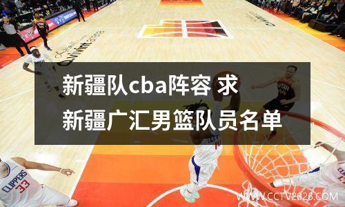 新疆队cba阵容 求新疆广汇男篮队员名单