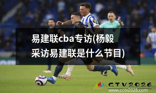 易建联cba专访(杨毅采访易建联是什么节目)