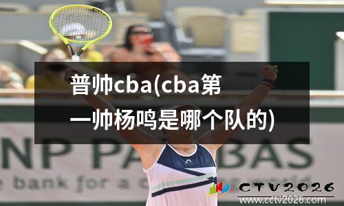 普帅cba(cba第一帅杨鸣是哪个队的)