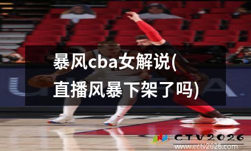 暴风cba女解说(直播风暴下架了吗)
