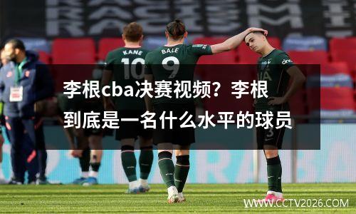 李根cba决赛视频？李根到底是一名什么水平的球员