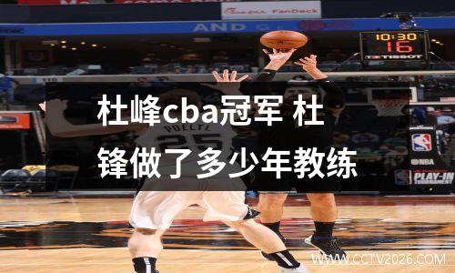 杜峰cba冠军 杜锋做了多少年教练