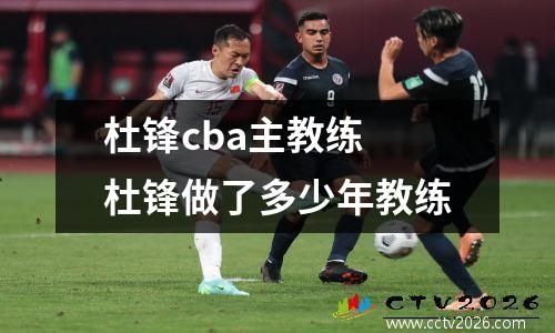 杜锋cba主教练 杜锋做了多少年教练