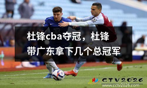 杜锋cba夺冠，杜锋带广东拿下几个总冠军