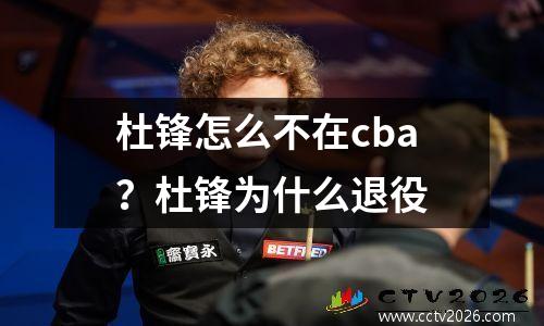 杜锋怎么不在cba？杜锋为什么退役