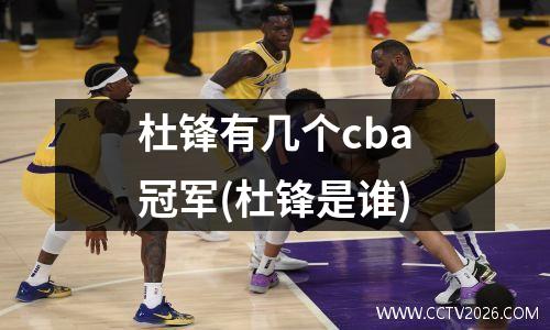 杜锋有几个cba冠军(杜锋是谁)