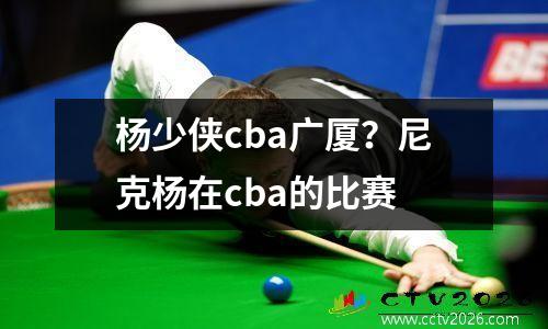 杨少侠cba广厦？尼克杨在cba的比赛
