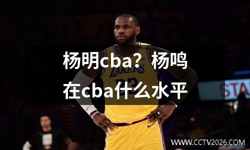 杨明cba？杨鸣在cba什么水平