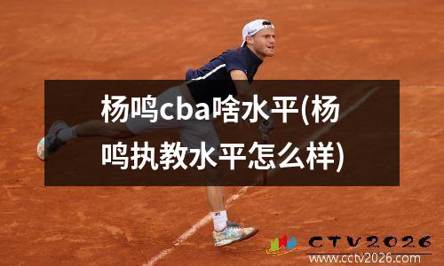 杨鸣cba啥水平(杨鸣执教水平怎么样)