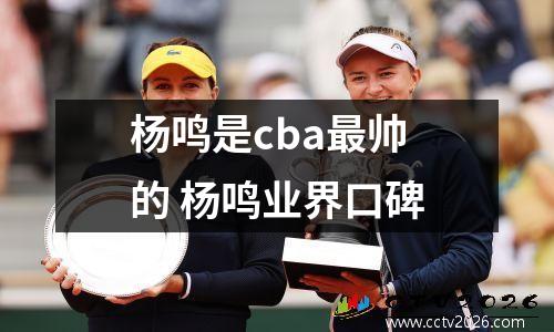 杨鸣是cba最帅的 杨鸣业界口碑
