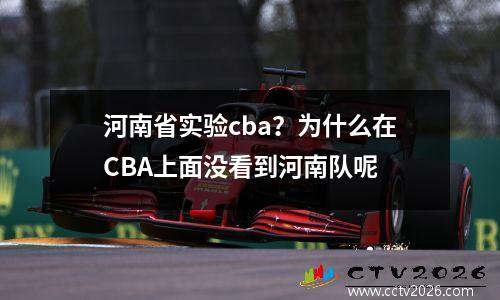 河南省实验cba？为什么在CBA上面没看到河南队呢