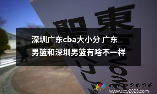 深圳广东cba大小分 广东男篮和深圳男篮有啥不一样