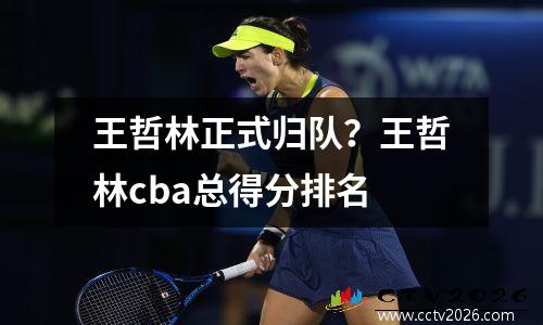 王哲林正式归队？王哲林cba总得分排名