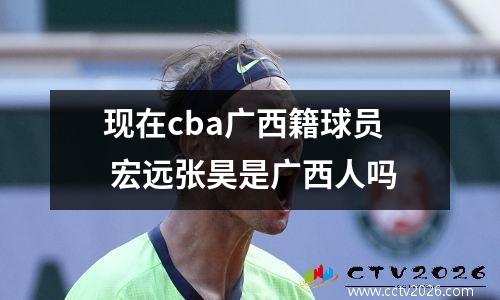 现在cba广西籍球员 宏远张昊是广西人吗