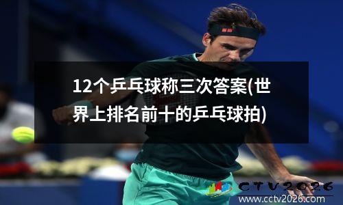 12个乒乓球称三次答案(世界上排名前十的乒乓球拍)