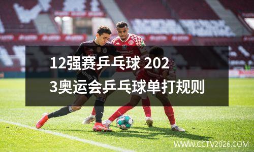 12强赛乒乓球 2023奥运会乒乓球单打规则