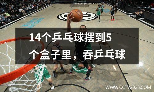 14个乒乓球摆到5个盒子里，吞乒乓球