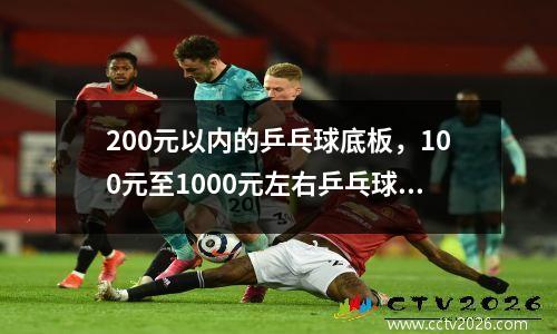 200元以内的乒乓球底板，100元至1000元左右乒乓球底板