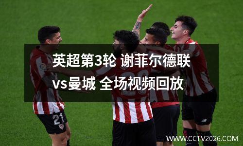 英超第3轮 谢菲尔德联vs曼城 全场视频回放
