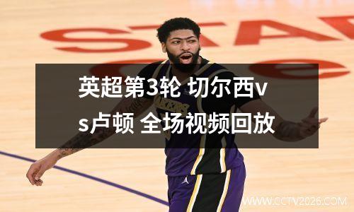 英超第3轮 切尔西vs卢顿 全场视频回放