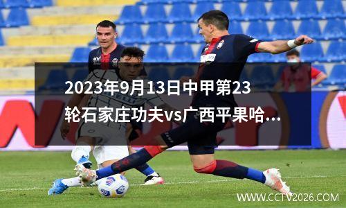 2023年9月13日中甲第23轮石家庄功夫vs广西平果哈嘹在线直播