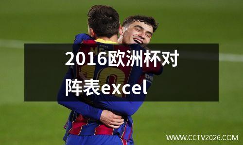 2016欧洲杯对阵表excel