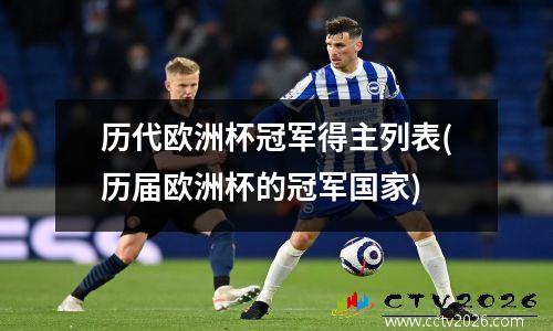 历代欧洲杯冠军得主列表(历届欧洲杯的冠军国家)