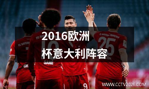 2016欧洲杯意大利阵容