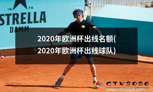 2020年欧洲杯出线名额(2020年欧洲杯出线球队)