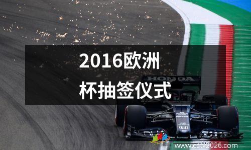 2016欧洲杯抽签仪式