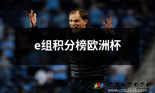 e组积分榜欧洲杯