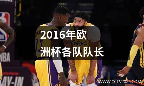 2016年欧洲杯各队队长