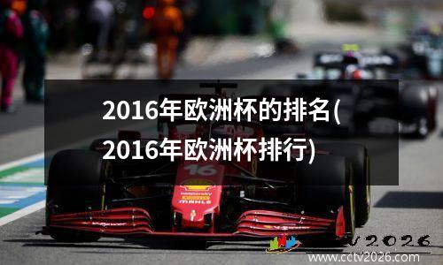 2016年欧洲杯的排名(2016年欧洲杯排行)
