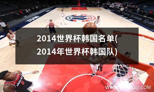 2014世界杯韩国名单(2014年世界杯韩国队)