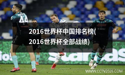 2016世界杯中国排名榜(2016世界杯全部战绩)