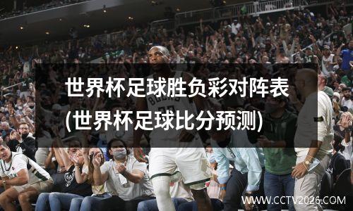 世界杯足球胜负彩对阵表(世界杯足球比分预测)
