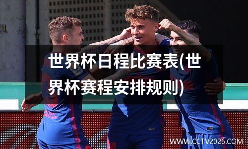 世界杯日程比赛表(世界杯赛程安排规则)