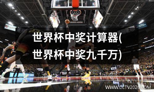 世界杯中奖计算器(世界杯中奖九千万)