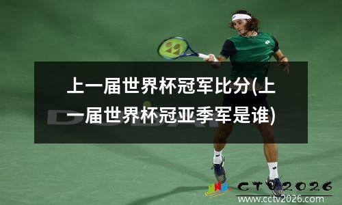 上一届世界杯冠军比分(上一届世界杯冠亚季军是谁)