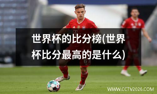世界杯的比分榜(世界杯比分最高的是什么)