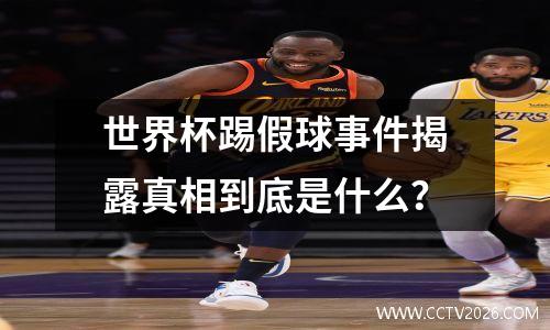 世界杯踢假球事件揭露真相到底是什么？
