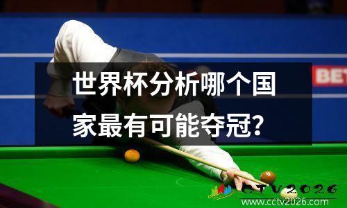 世界杯分析哪个国家最有可能夺冠？