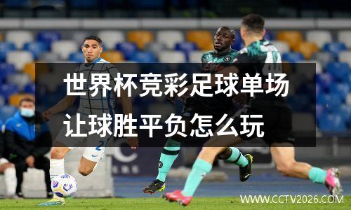 世界杯竞彩足球单场让球胜平负怎么玩