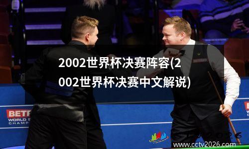 2002世界杯决赛阵容(2002世界杯决赛中文解说)