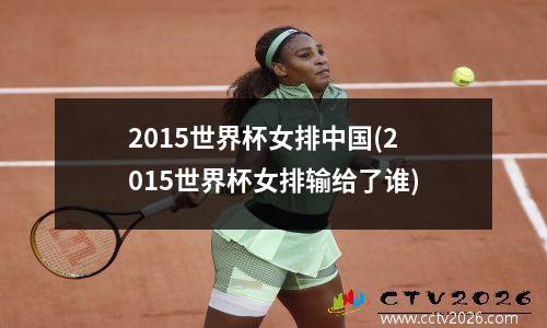 2015世界杯女排中国(2015世界杯女排输给了谁)