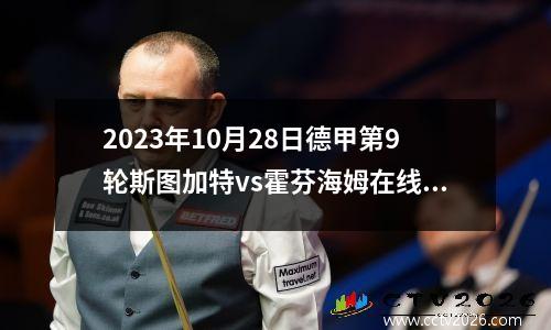 2023年10月28日德甲第9轮斯图加特vs霍芬海姆在线直播