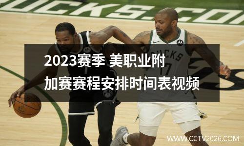 2023赛季 美职业附加赛赛程安排时间表视频