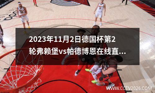 2023年11月2日德国杯第2轮弗赖堡vs帕德博恩在线直播