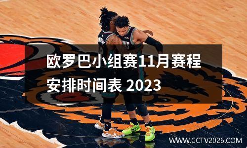欧罗巴小组赛11月赛程安排时间表 2023