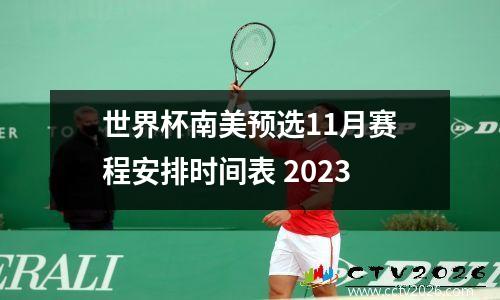 世界杯南美预选11月赛程安排时间表 2023